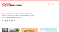 Desktop Screenshot of mariebocquet.com