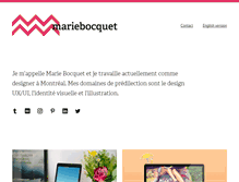 Tablet Screenshot of mariebocquet.com